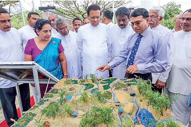 කුඹුක්කන්ඔය ව්යාපෘති ආකෘතිය හිටපු ජනාධිපති විසින් නිරීක්ෂණය කළ අවස්ථාව