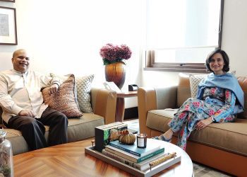 High Commissioner Milinda Moragoda meets with Chairperson of Hindustan Times