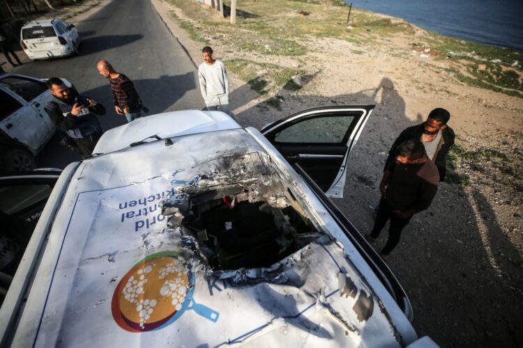Tensions Increase over the Aid Workers Killed in Gaza from Israeli Air Strike