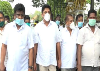 කළුතර උද්ඝෝෂණයට සජිත් ඇතුළු සමගි ජන බලවේගයේ පිරිස