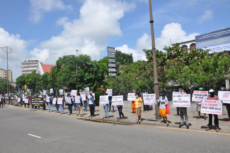 කොල්ලුපිටියේ උද්ඝෝෂණය ඇරඹුණු අයුරු