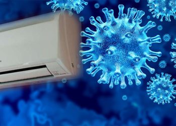 Coronavirus virus outbreak and coronaviruses influenza background as dangerous flu strain cases as a pandemic medical health risk concept with disease cells as a 3D render
