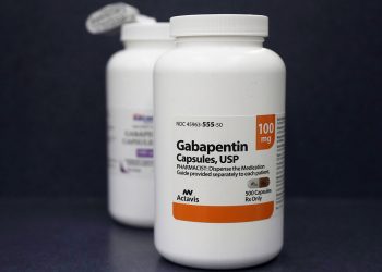 This Thursday, May 3, 2018 photo shows bottles of gabapentin at Daniel's Pharmacy in San Francisco. The 25-year-old  non-opioid pain drug is one of the most prescribed medications in the U.S., ranking ninth over 2017, according to prescription tracker GoodRx. Researchers attribute the recent surge to tighter restrictions on opioids, which have left doctors searching for alternatives for their patients. (AP Photo/Jeff Chiu)