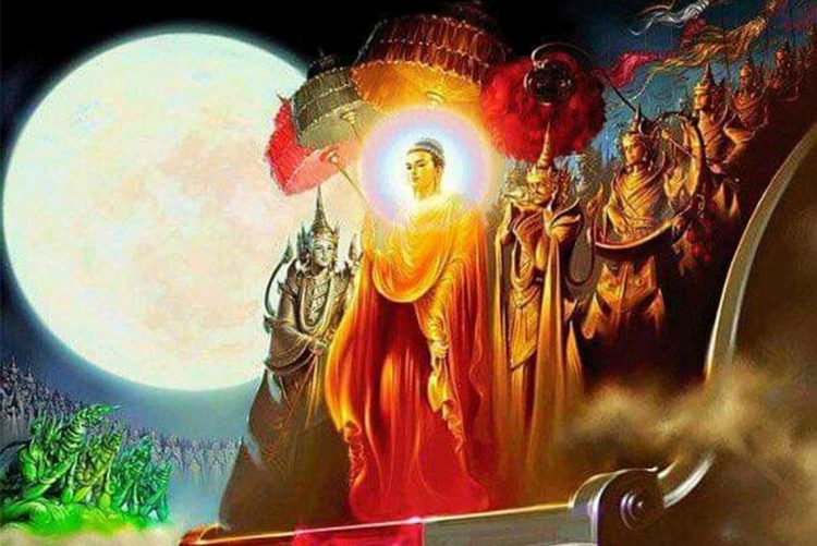 දේවතාවරෝහණය දැක්වෙන සිතුවමකි..