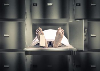 dead man in the morgue