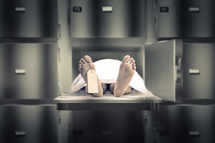 dead man in the morgue