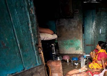 20 June 2010-Kolkata, Bangladesh-A family living in an urban slum in Sonagachi: Half the world’s population (World-6.75 billion as of 2008) lives in cities and towns. One billion people, one out of three urban dwellers are living in slum conditions. (UN Millennium Development Goals Report 2007, UNESCAP 2009) Photo Credit:Kibae Park/Sipa Press