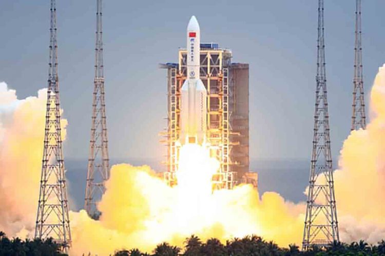 ලෝන්ග් මාර්ච් 5බී රොකට්ටුව ගුවන්ගත කළ අවස්ථාව