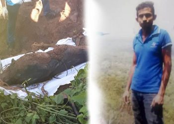 මරා දැමූ දිනේෂ්ගේ සිරුර ගොඩගත් අයුරු....