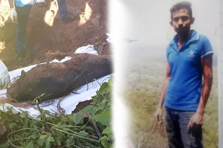 මරා දැමූ දිනේෂ්ගේ සිරුර ගොඩගත් අයුරු....