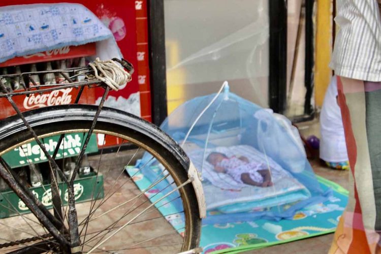 The baby who was in the Gampaha pavement