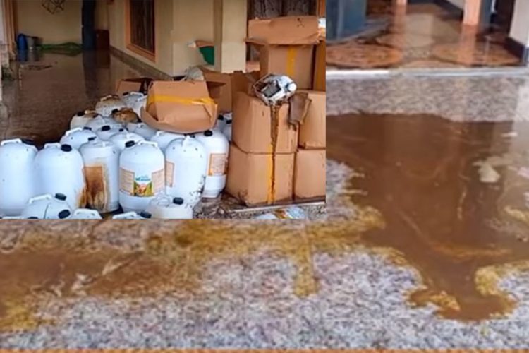 පුපුරා ගිය දියර පොහොර...
