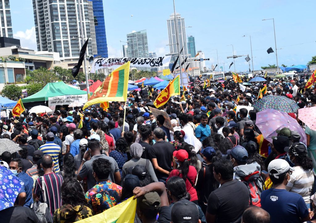 Crowds at Galle Face - Gota Go Gama
