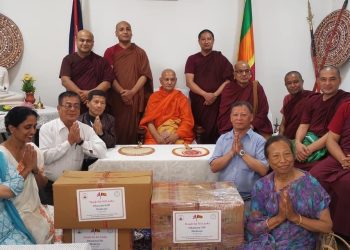 "Hands for Sri Lanka" under the All Nepal Bhikkhu Association donates essential medicines to Sri Lanka