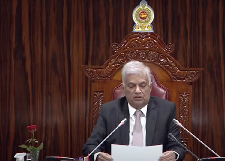 Ranil Wickramasinghe's Parliament speech