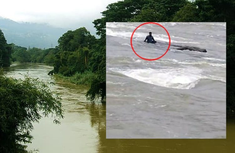 මහනුවර දී මහවැලි ගඟ මැද අතරමං පුද්ගලයකු බේරා ගැනීමේ දැඩි මෙහෙයුමක් !