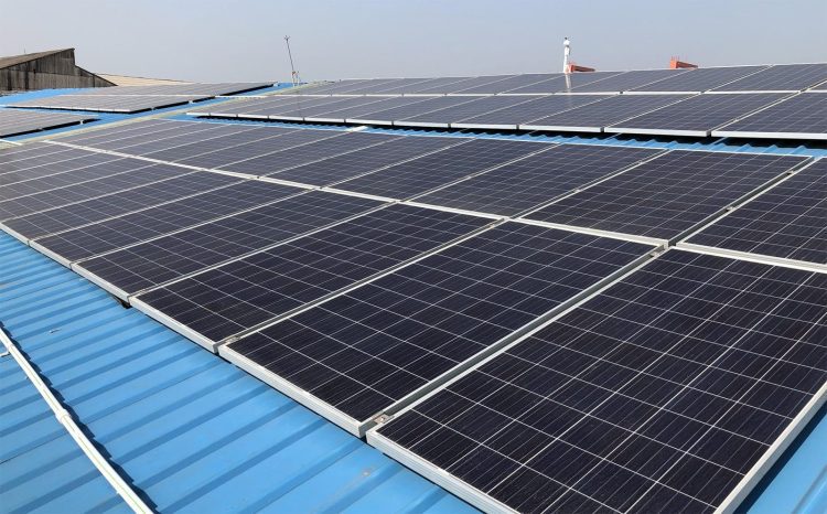 solar panel on the roof