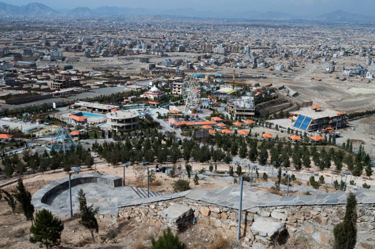 TOPSHOT - This photograph taken on November 9, 2022, shows a general view of the Habibullah Zazai Park on the outskirts of Kabul. - The Taliban have banned Afghan women from entering the capital's public parks and funfairs, just months after ordering access to be segregated by gender. (Photo by Wakil KOHSAR / AFP) (Photo by WAKIL KOHSAR/AFP via Getty Images)