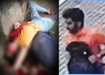 සැකකාර ඝාතක සිසුවා පලා යන අයුරු( වම් පස)