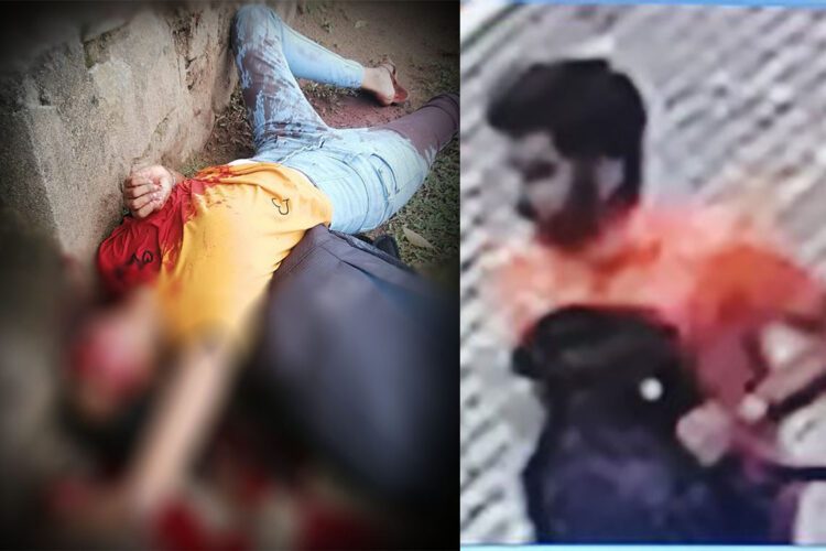 සැකකාර ඝාතක සිසුවා පලා යන අයුරු( වම් පස)