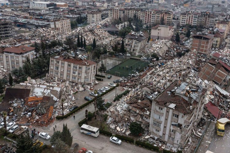 Hatay ඇති වූ භූමිකම්පා හානිය ගුවන් දර්ශනයකින්