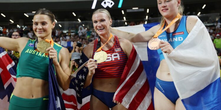 Katie Moon and Nina Kennedy Share Pole Vault Gold Medal at World Championships