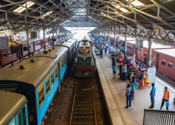 Colombo, Sri Lanka - December 19, 2018: Colombo Fort Railway Station. Sri Lanka.