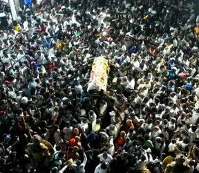 Final rites to their beloved politician Pic taken from a Twitter (X) post