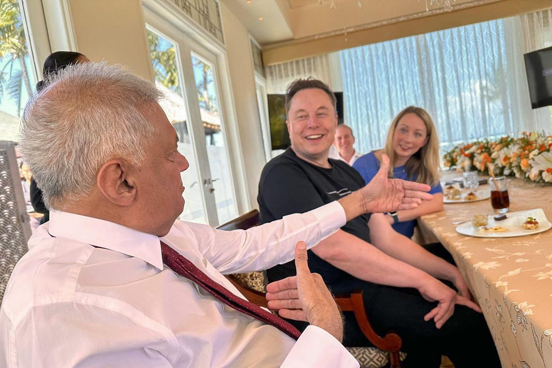 Musk met with President Wickremesinghe and his advisor on Climate Change