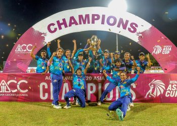 Sri Lanka players celebrates with series trophy during the ACC Women's T20 Asia Cup 2024 - Final match between India and Sri Lanka at the Rangiri Dambulla International Cricket Stadium, Dambulla, Sri Lanka, on July 28, 2024.

Photo Credit : Pankaj Nangia / Asian Cricket Council / CREIMAS

RESTRICTED TO EDITORIAL USE