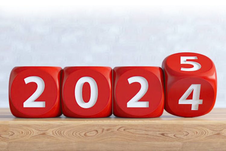 2025 New Year Concept. 3D Render