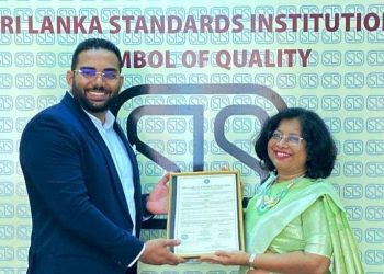 The official certification was presented by Dr. Mrs. Siddhika G. Senaratne (Director General of SLSI) to Mr. Dilanga Karunaratna (Director of Art Decoration International (Pvt) Ltd)